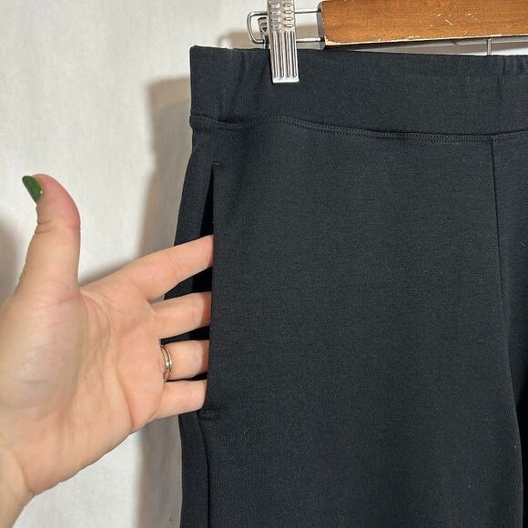 American Giant Womens Ponte Straight Pant M Black Pull On High Rise Stretch - Picture 6 of 8